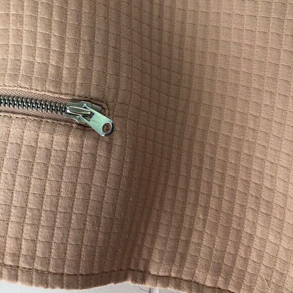 Club Monaco Quilted Bomber Jacket Peach White - Picture 6 of 11